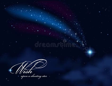 Wish upon a shooting star stock vector. Illustration of bright - 12230469