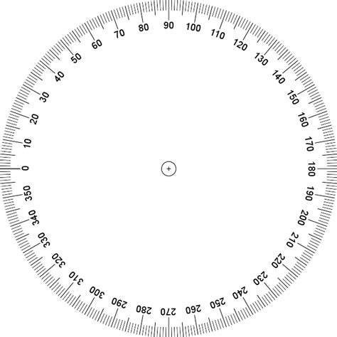 Printable Protractor 360 - Cliparts.co