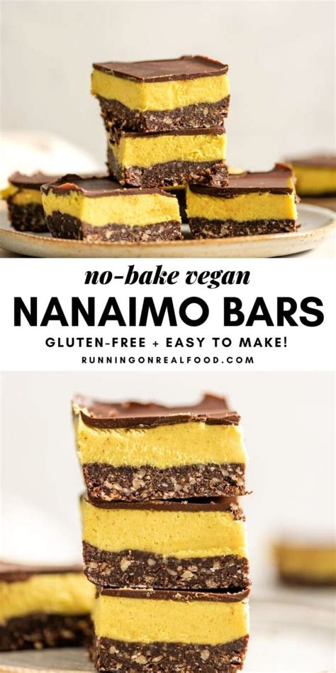 No-Bake Vegan Nanaimo Bars Recipe - Running on Real Food