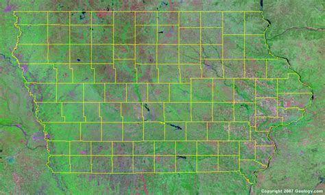 Printable Iowa Map With Counties