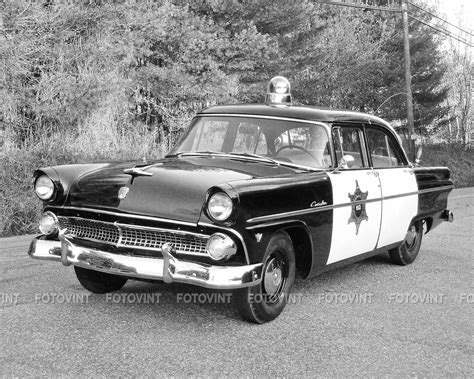 Vintage POLICE CAR Photo Picture 1955 Ford Customline Cop - Etsy