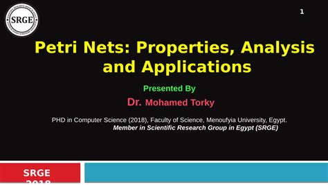 (PDF) Petri Nets: Properties, Analysis and Applications