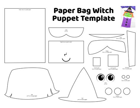 Halloween Paper Bag Puppets - 15 Free PDF Printables | Printablee