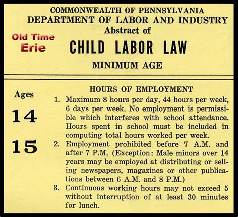 Old Time Erie: Child Labor Law in 1959