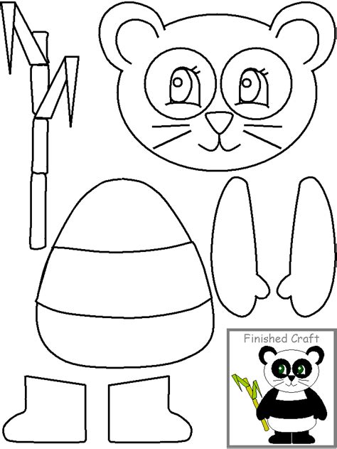 cut paste panda | Crafts and Worksheets for Preschool,Toddler and ...