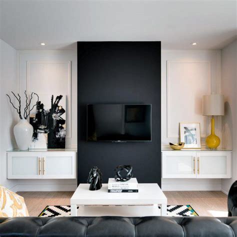 55 TV Wall Ideas for a Stunning and Functional Home Design | Black ...