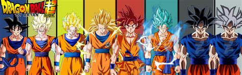 Goku All Super Saiyan Forms Poster/Wallpaper by aryanxcreation on ...