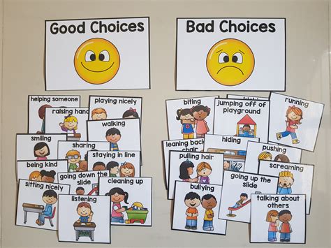 Good/Bad Behaviour Sorting Cards, Hobbies & Toys, Books & Magazines ...