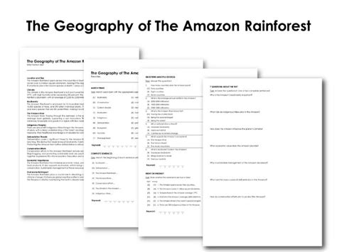 The Geography of The Amazon Rainforest | Teaching Resources