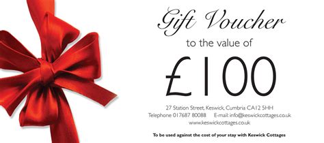 Gift Vouchers - Keswick Cottages