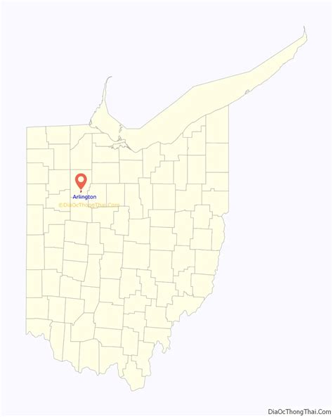 Map of Arlington village, Ohio