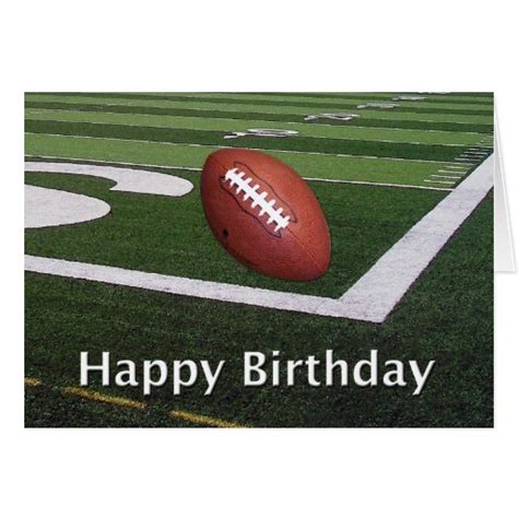 Happy Birthday Football Fanatic Greeting Card | Zazzle