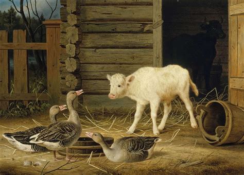 Ferdinand von Wright animal farm Painting by Ferdinand von Wright - Pixels