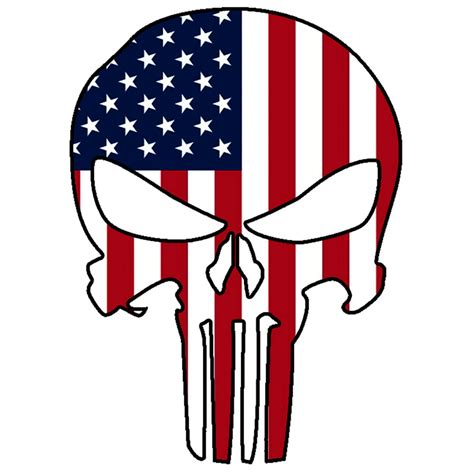 Punisher Skull Military American Flag #2 Us Sticker Decal Large 8" - Walmart.com - Walmart.com