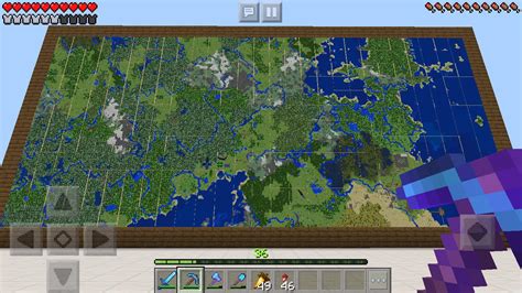 A 27x9 map wall I made on my survival world. : r/Minecraft