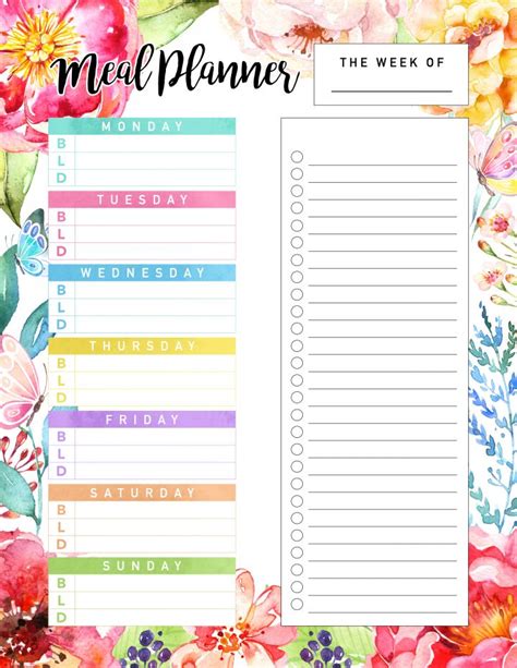 Vegetarian Meal Plan with Free Printable Planner - The Cottage Market