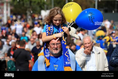 Warrington Wolves fans show their support prior to the Ladbrokes ...