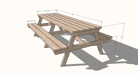 Picnic Table Dimensions (with Drawings) | Upgradedhome.com