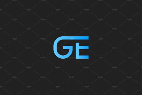 GE Monogram Logo | Creative Illustrator Templates ~ Creative Market