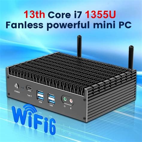 13th Gen i7 1355U i5 1335U Fanless Intel Mini PC 2x2.5G LAN PCIE4.0 ...