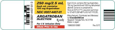 Argatroban - FDA prescribing information, side effects and uses