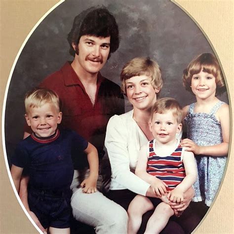 Pratt Family photo, circa 1982. L to R: Cully Pratt, Daniel Pratt, Kathleen Pratt, Chris Pratt ...