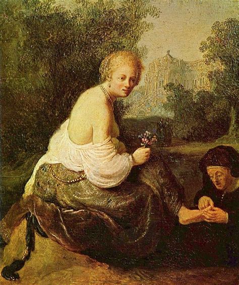 Rembrandt - Bathsheba at her toilet, seen by King David Painting by Les ...