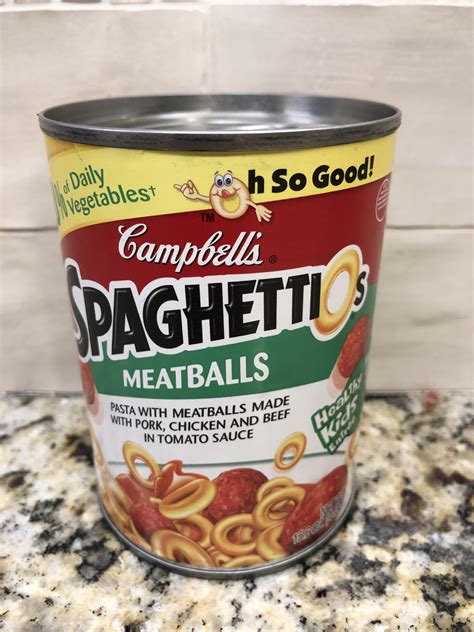 16 Campbell's SpaghettiOs Pasta with Meatballs Cans Tomato Sauce FREE ...