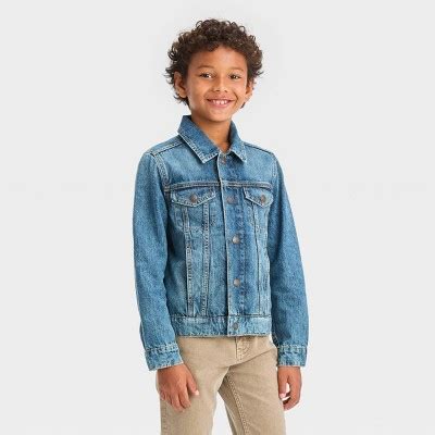 Boys' Long Sleeve Jacket - Cat & Jack™ Medium Wash Xs : Target