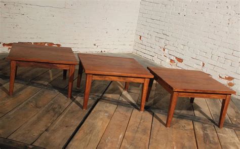 Mid-Century Modern Square Stackable Rosewood Tables, Set of Three For Sale at 1stdibs