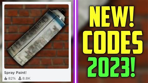 HURRY! - NEW SPRAY PAINT! CODES 2023! - YouTube