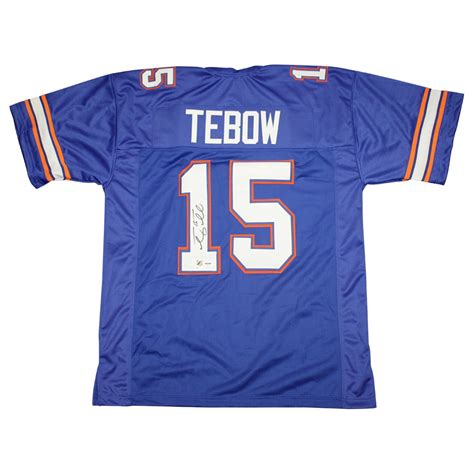 Tim Tebow Autographed Signed Florida Gators Blue Custom Jersey - Tebow Hologram