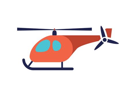 Helicopter Flat Vector Illustration