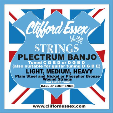 Plectrum Banjo - Light/Medium/Heavy Sets - Clifford Essex Music Co Ltd