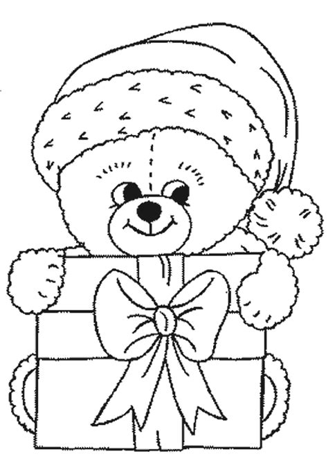 Christmas bear coloring pages to download and print for free