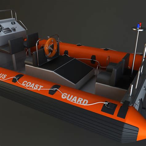 rhib boat 3d model