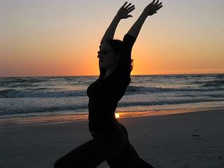 Yoga sunset silhouette | More yoga on the beach at sunset. I… | Flickr