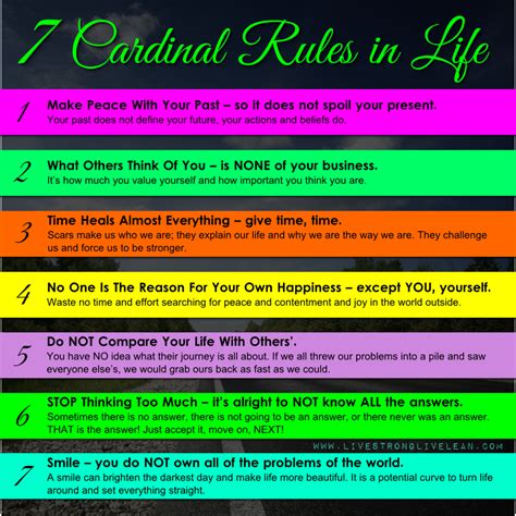 7 Cardinal Rules In Life Pictures, Photos, and Images for Facebook, Tumblr, Pinterest, and Twitter