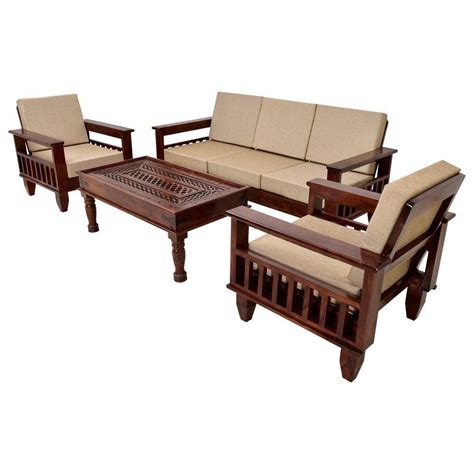 Brown 5 Seater Wooden Sofa set, For Home, Rs 45000 /set P D Furniture ...