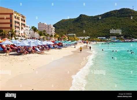 Great Bay Beach, Philipsburg, St. Maarten Stock Photo - Alamy