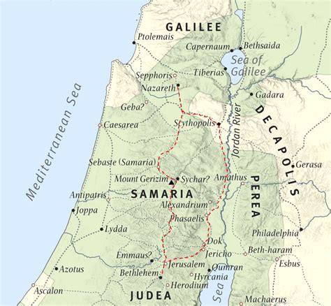 Map Of Nazareth In Biblical Times