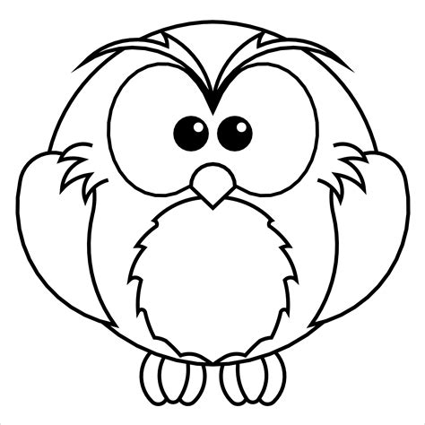 Easy Owl Coloring Pages for Preschool - ColoringBay