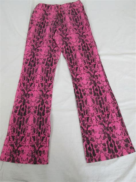 Pink Snakeskin Pattern Animal Print Pants Slacks Size M | Pants for ...