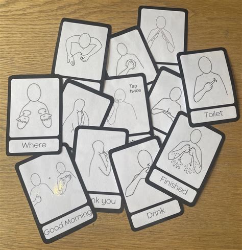 12 Makaton Flash Cards Printable EYFS Communication and - Etsy Ireland