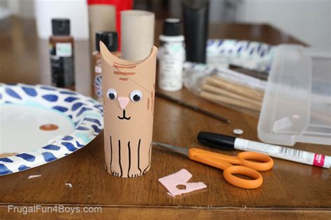 Toilet Paper Roll Cat Craft - Frugal Fun For Boys and Girls