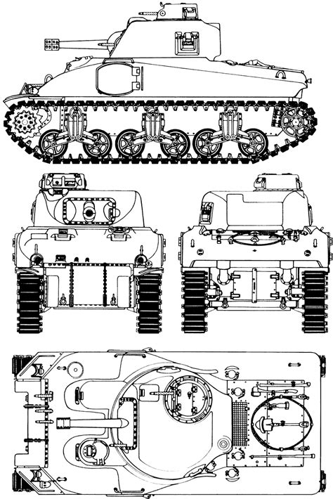 M4 Sherman Tank Diagram