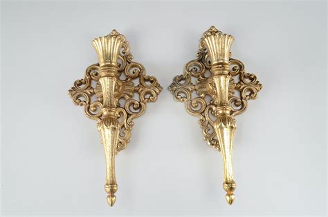 Pair of Brass Wall Sconces | EBTH