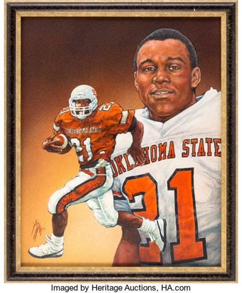 1988 Barry Sanders Heisman Trophy Winner Original Artwork by Ted | Lot ...