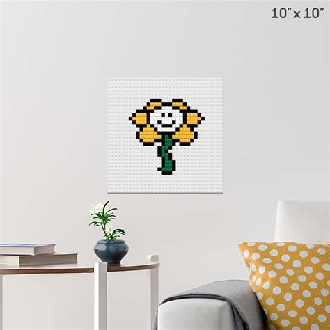 Undertale Flowey Wall Poster - Build Your Own with Bricks! - BRIK