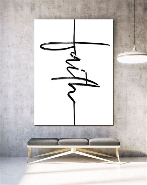 Faith Modern Wall Art - Large Modern Farmhouse Wall Decor Word Art | Farmhouse wall decor ...